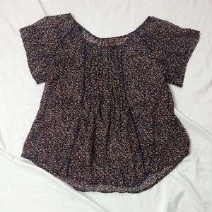 dmbm Floral Top, Color Blue And Yellow, Size S